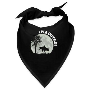 I Pee Outside Hund - Bandana - Schwarz - Vorne