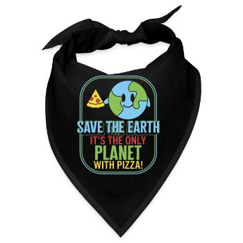 Earth Shirt, Rette die Erde, es ist der einzige Planet - Bandana - Schwarz - Vorne