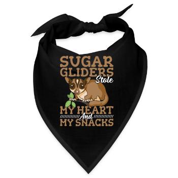 Sugar Gliders Stole Herz Sugar Glider Besitzer - Bandana - Schwarz - Vorne