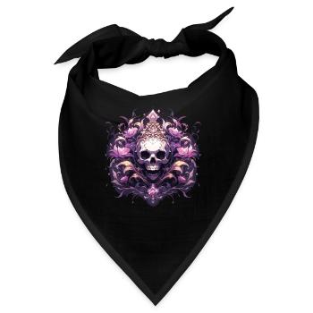 Totenkopf Skull Skulls Totenschädel Skelett - Bandana - Schwarz - Vorne