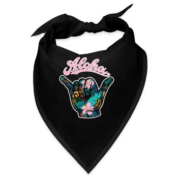 6 Aloha Shaka - Bandana - Schwarz - Vorne