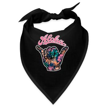 2 Aloha Shaka - Bandana - Schwarz - Vorne