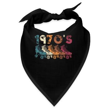 70s Rollerskate Rollerskating - Bandana - Schwarz - Vorne