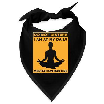 Tägliche Meditationsroutine Yoga Achtsamkeit - Bandana - Schwarz - Vorne