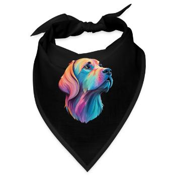 Labrador Hund - Liebevoller Vierbeiner Design - Bandana - Schwarz - Vorne