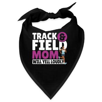 Leichtathletik Mom Will Yell Loudly Leichtathletik - Bandana - Schwarz - Vorne