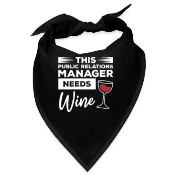 Dieser PR-Manager braucht Wein - Bandana - Schwarz - Vorne