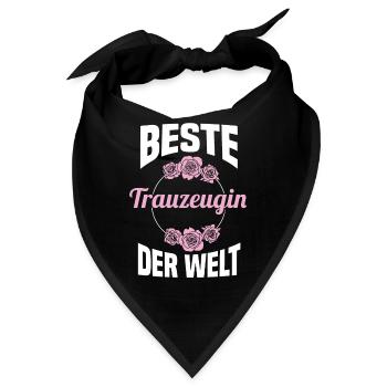 Hochzeit Junggesellenabschied Trauzeugin - Bandana - Schwarz - Vorne