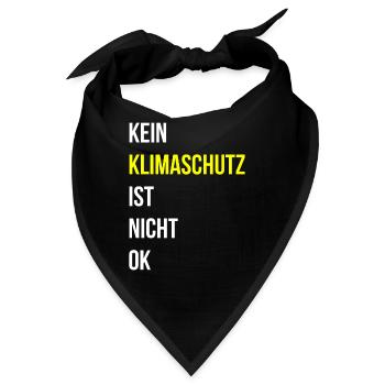Klima Klimaschutz Spruch - Bandana - Schwarz - Vorne