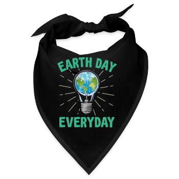 Tag der Erde Tägliches Umweltbewusstsein - Bandana - Schwarz - Vorne