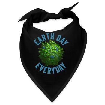 Tag der Erde Tägliches Umweltbewusstsein - Bandana - Schwarz - Vorne