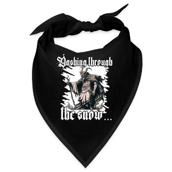 Krampus T-Shirt Der furchterregende Weihnachtsmann - Bandana - Schwarz - Vorne