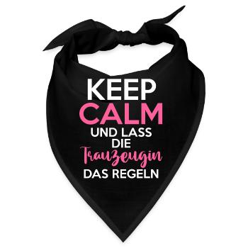 Hochzeit Junggesellenabschied Trauzeugin - Bandana - Schwarz - Vorne