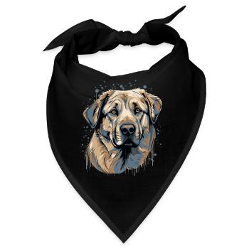 Kangal Hundehunderasse Gesicht - Bandana - Schwarz - Vorne