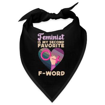 Feminist Heart Feminist Is My - Bandana - Schwarz - Vorne