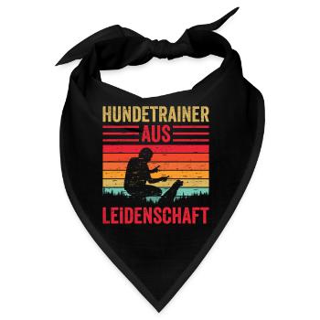 Hundetrainer aus Leidenschaft Hundeschule Hundetra - Bandana - Schwarz - Vorne