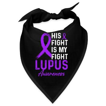 Lupus Awareness Monat - Bandana - Schwarz - Vorne
