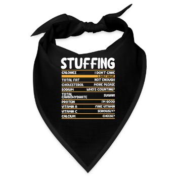 Lustige Thanksgiving-Füllung Lebensmittel - Bandana - Schwarz - Vorne