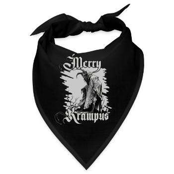 Krampus Shirt Symbol des Weihnachtsgrauens - Bandana - Schwarz - Vorne