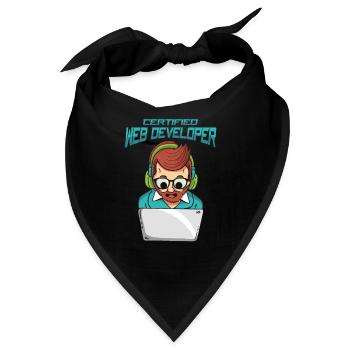 Web Entwickler Webdeveloper Zertifiziert - Bandana - Schwarz - Vorne