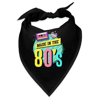 80er Die Musik der 80er - Bandana - Schwarz - Vorne