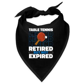 Tischtennis Pingpong Im Ruhestand - Bandana - Schwarz - Vorne