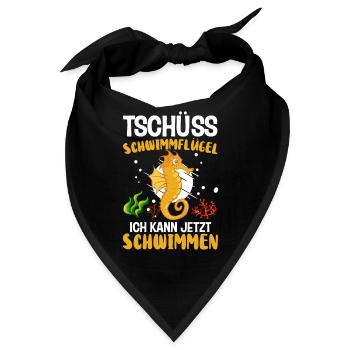 Tschüss Schwimmflügel Ich kann jetzt schwimmen - Bandana - Schwarz - Vorne