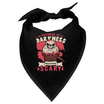 Erschreckendes Halloween-horror-cupcake-monster - Bandana - Schwarz - Vorne