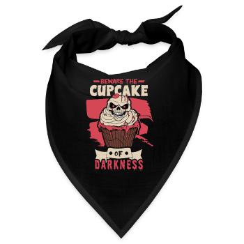 Erschreckendes Halloween-horror-cupcake-monster - Bandana - Schwarz - Vorne