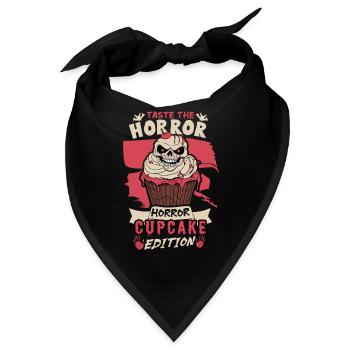 Erschreckendes Halloween-horror-cupcake-monster - Bandana - Schwarz - Vorne