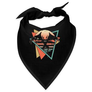 Mothman Krypto Kryptozoologie Retro - Bandana - Schwarz - Vorne