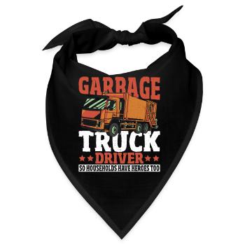 Müllwagenfahrer So haben die Haushalte Helden - Bandana - Schwarz - Vorne