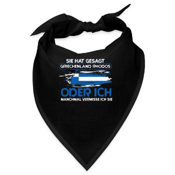 Rhodos - Bandana - Schwarz - Vorne