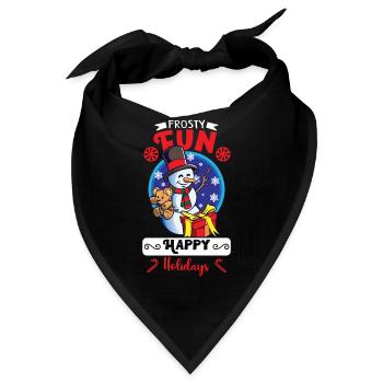 Funny Snowman Season Winter Christmas Snowman Joy - Bandana - Schwarz - Vorne