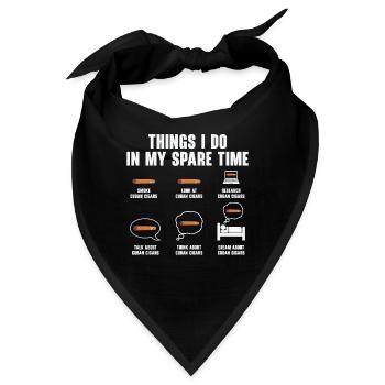 Zigarre Rauchen Zigarren Raucher - Bandana - Schwarz - Vorne