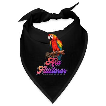 Ara Flüsterer Macaw Whisperer Papageien Fan - Bandana - Schwarz - Vorne