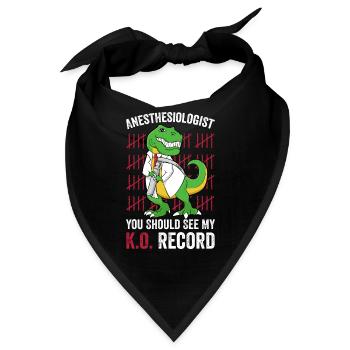 Anästhesist Siehe meine K.O. Akte Anästhesiologie - Bandana - Schwarz - Vorne