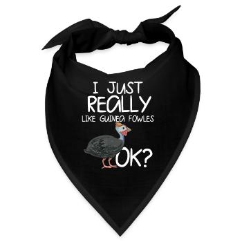 Perlhühner Perlhuhn Guinea Fowl - Bandana - Schwarz - Vorne