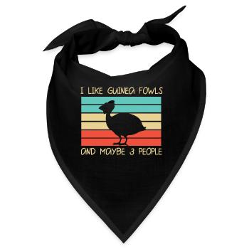 Perlhühner Perlhuhn Guinea Fowl - Bandana - Schwarz - Vorne