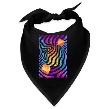 80´s Synthwave Synthesizer Musik Retro - Bandana - Schwarz - Vorne