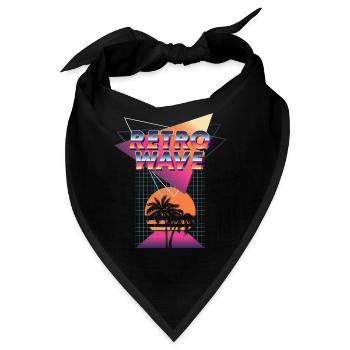 Retrowave Synthesizer Musik Synthi Retro - Bandana - Schwarz - Vorne
