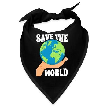 Save the World Umweltschutz - Bandana - Schwarz - Vorne