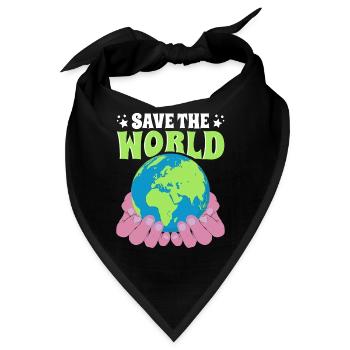 Save the World Naturschutz - Bandana - Schwarz - Vorne