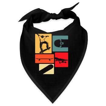 Skateboard Skateboarder Geschenk - Bandana - Schwarz - Vorne