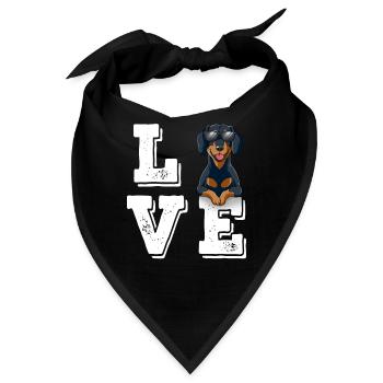 Love Dackel - Bandana - Schwarz - Vorne