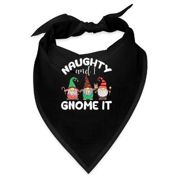 Frech und ich Gnom es lustig Weihnachten Familie - Bandana - Schwarz - Vorne