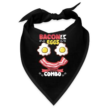 Lustige Brustfast Menü Speck Start Den Morgen - Bandana - Schwarz - Vorne