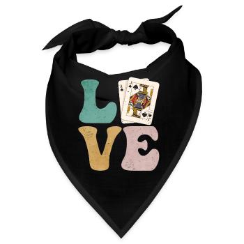 Blackjack Glücksspiel Karten - Bandana - Schwarz - Vorne