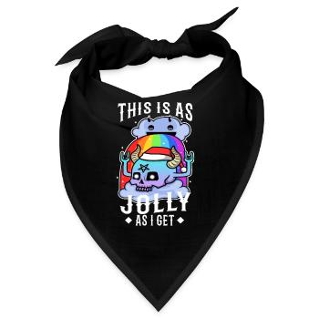 This Is As Jolly As I Get - Bandana - Schwarz - Vorne