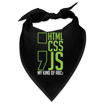Webentwickler Geschenk Html Css Js Meine Art Von - Bandana - Schwarz - Vorne